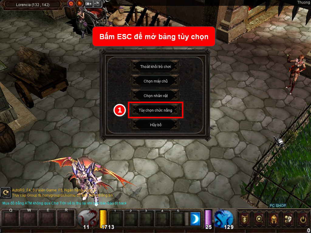 Chức năng chính của Game MU Hoàng Tộc Chức năng chính của Game MU Hoàng Tộc